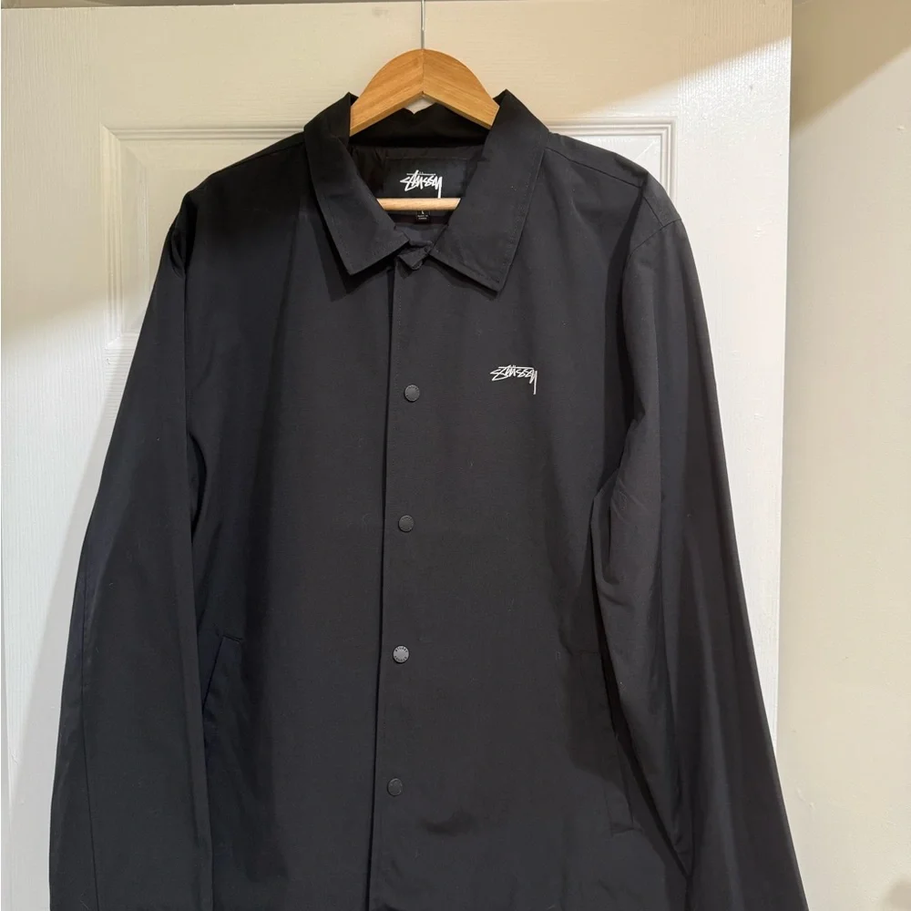 BNWOT Stussy Men's Black Windbreaker Jacket - Picture 2 of 11